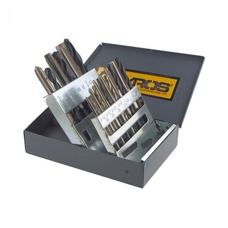 Gyros High Speed Steel Fine Tap and Drill Bit Set, 18 pc 93-16218